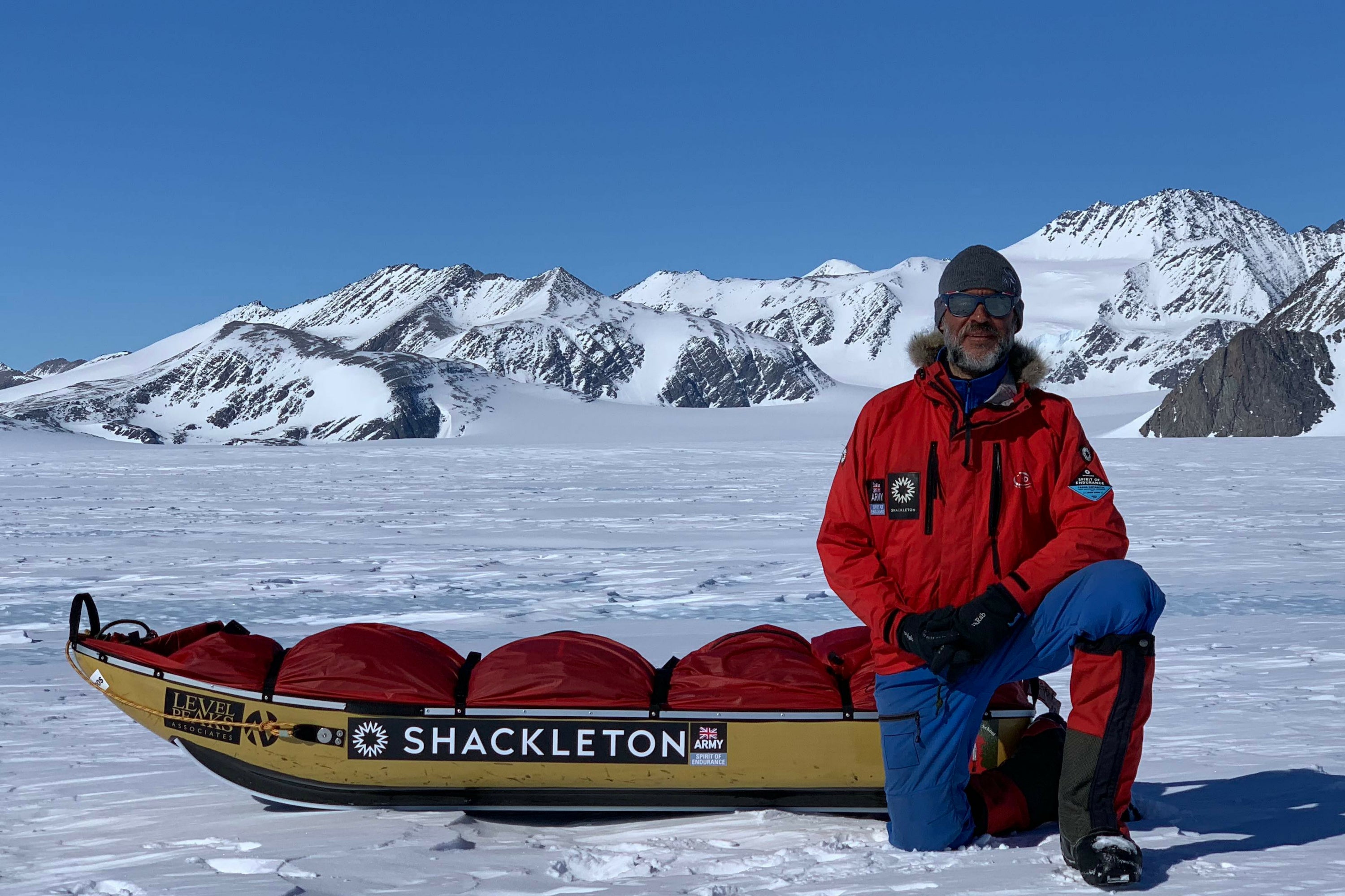 Lou Rudd Beside Shackleton Pulk