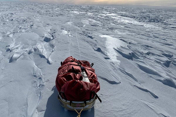 Pulk On Ice Antarctica