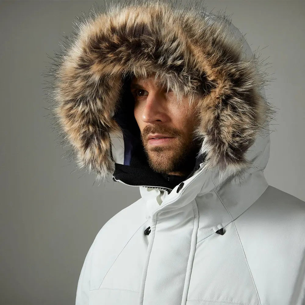 Waterproof parka 2025 with fur hood